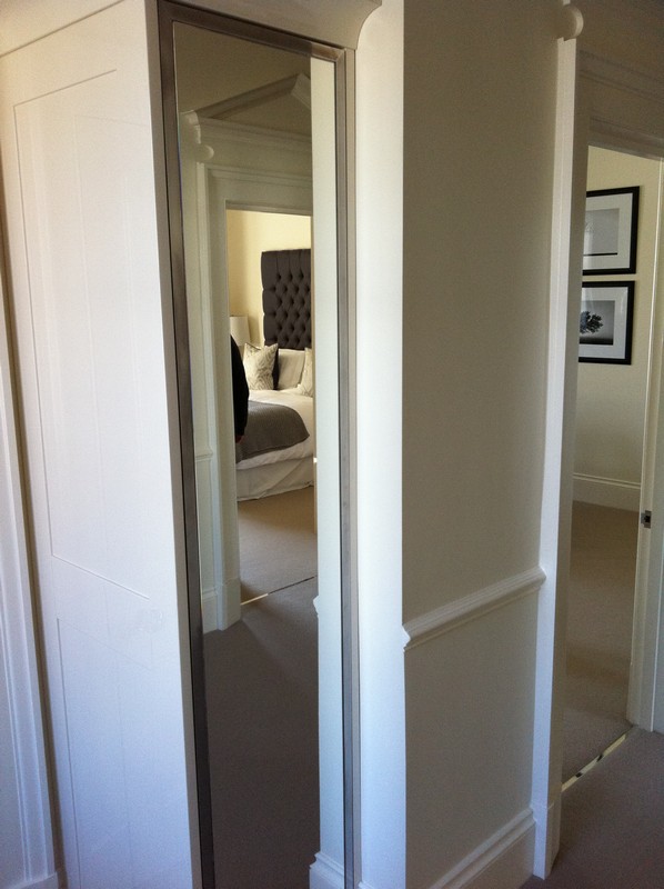 Full-length wardrobe mirror fitted in Brockley home
