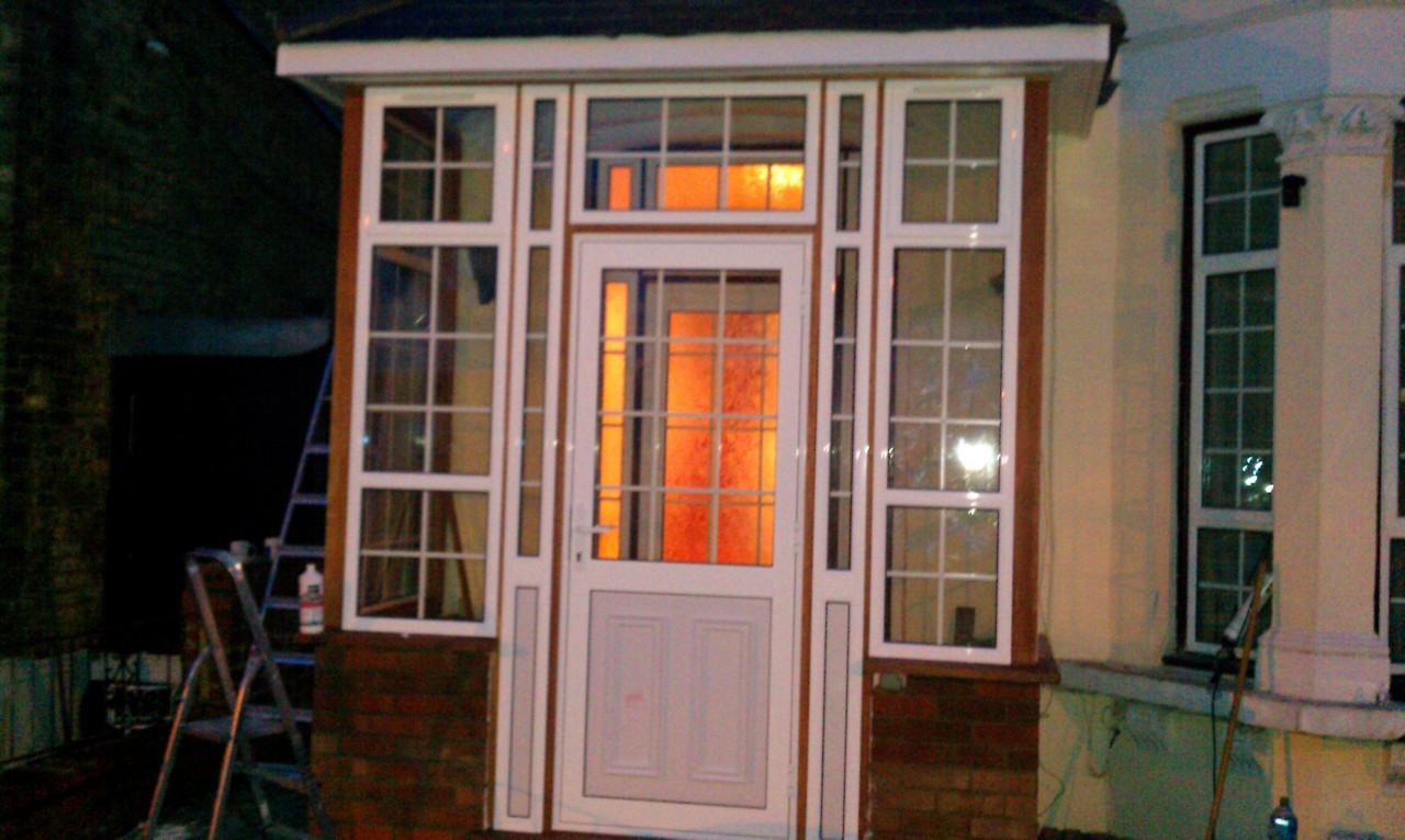 uPVC porch with Georgian bar glazing installed in Brockley